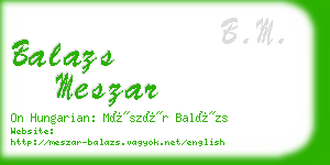 balazs meszar business card